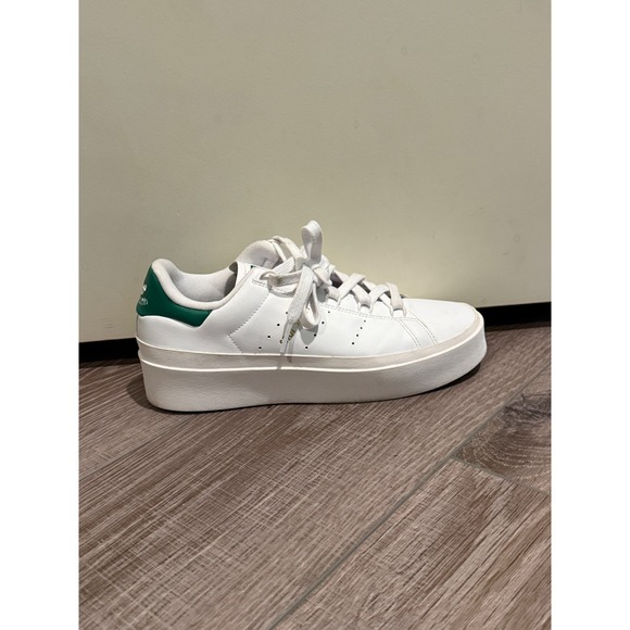 Adidas Stan Smith Platform Sneakers White Green Women Size 8 - Picture 7 of 9